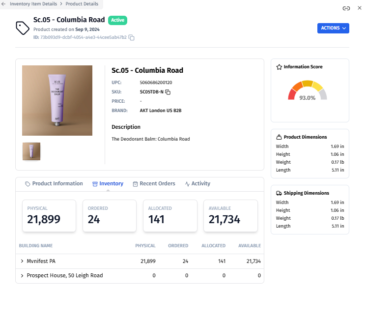 The inherited product detail page, before I joined.